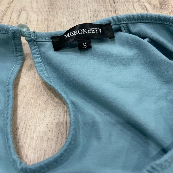 Merokeety Teal Romper - Picture 3 of 3